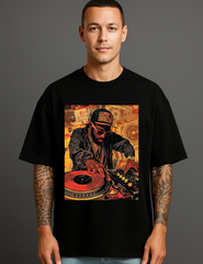 Atraye Music Never Stops Oversize T shirt