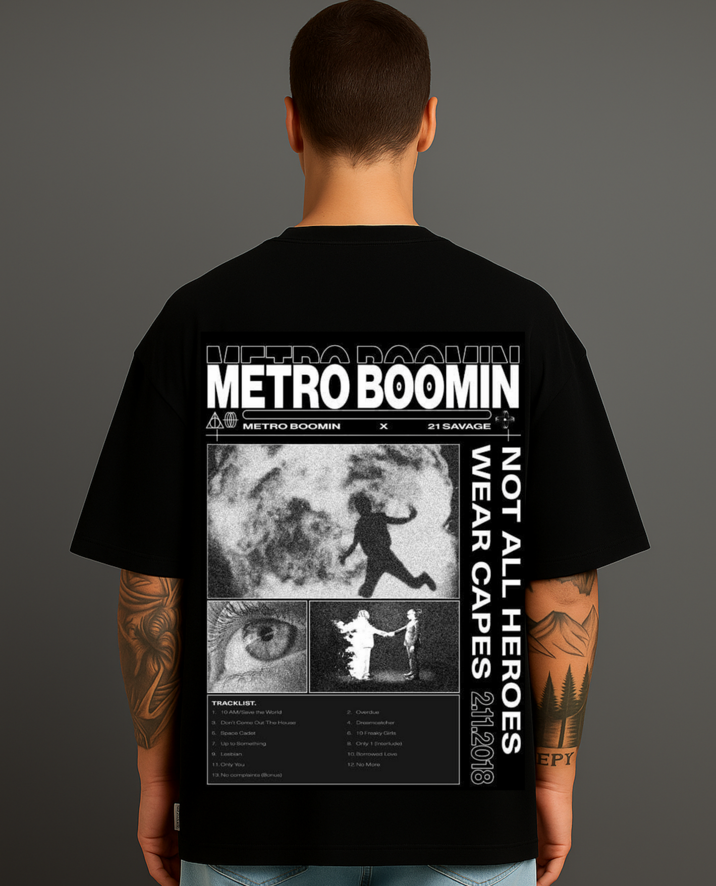 Atraye Meteo Boomin  Aesthetic  Oversized T shirts -Heavy weight Terry Cotton