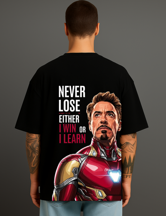 Atraye  Power Mindset Superhero Oversize Tee