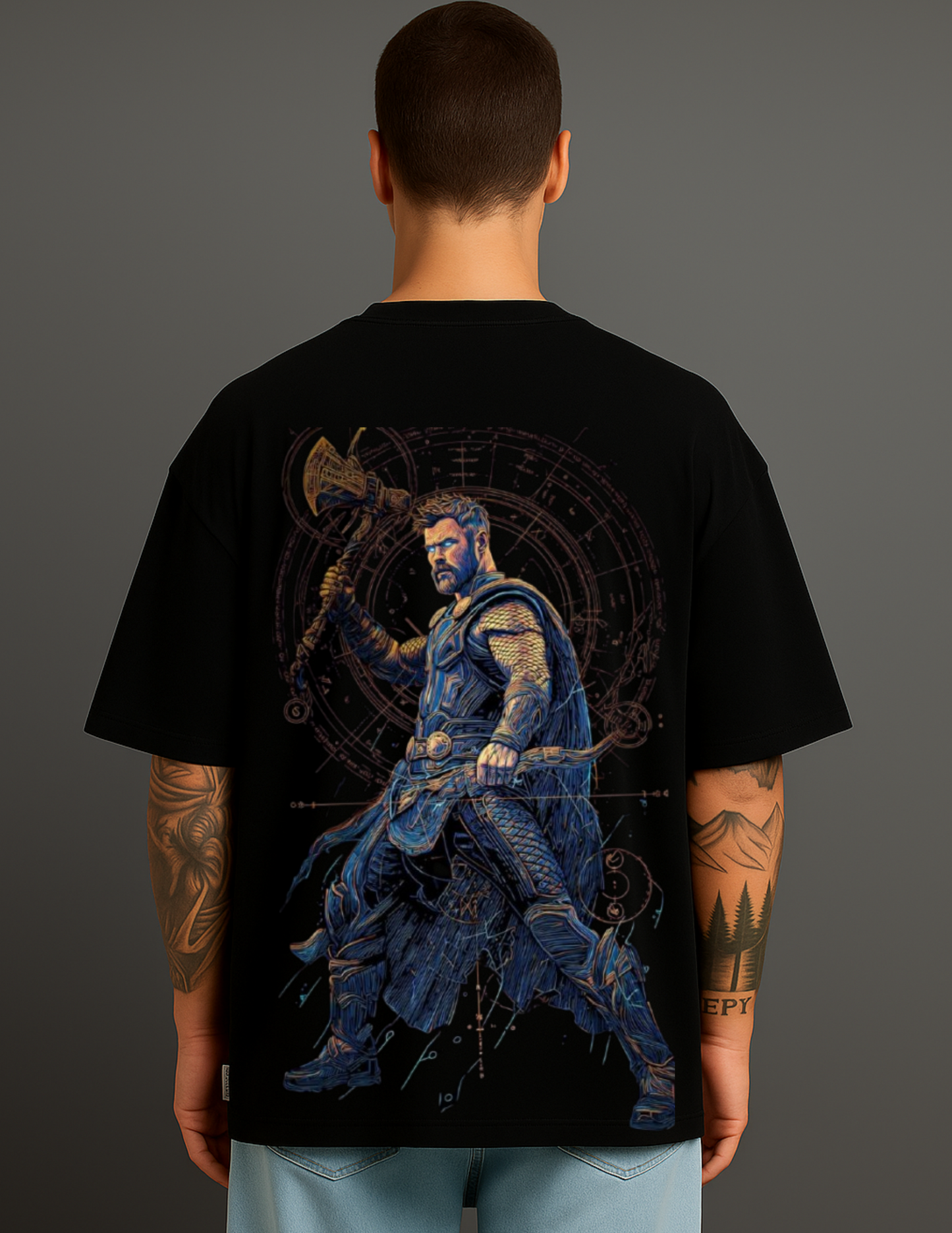 Atraye Superhero Inspiration Streetwear Oversize Tee