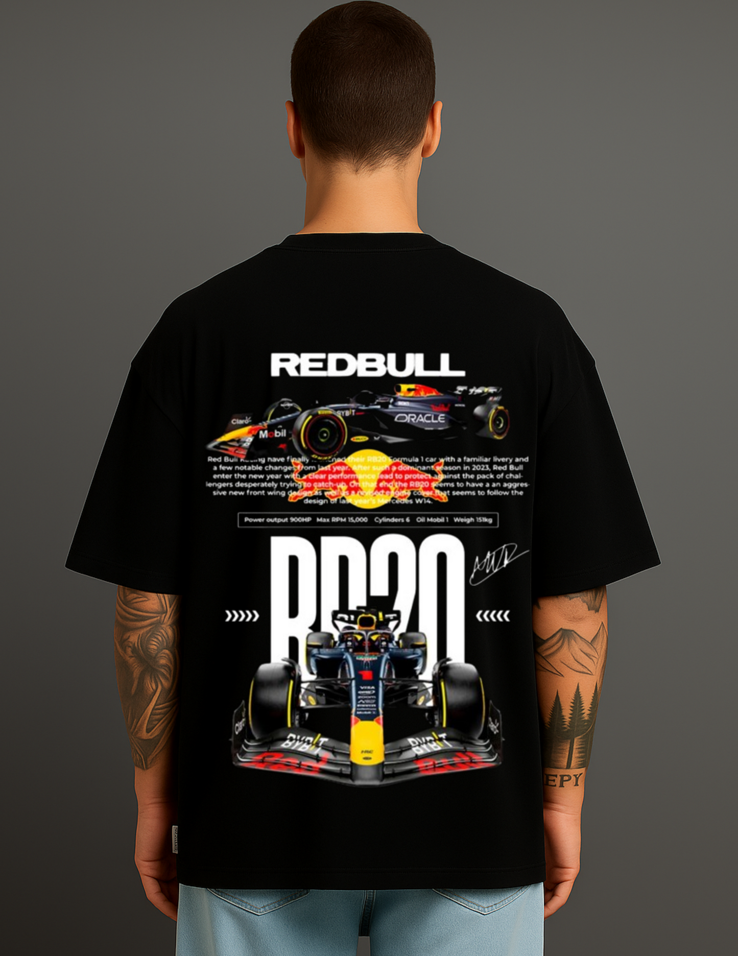 Atraye Red Bull Racing  Oversize T shirt for Car Lover