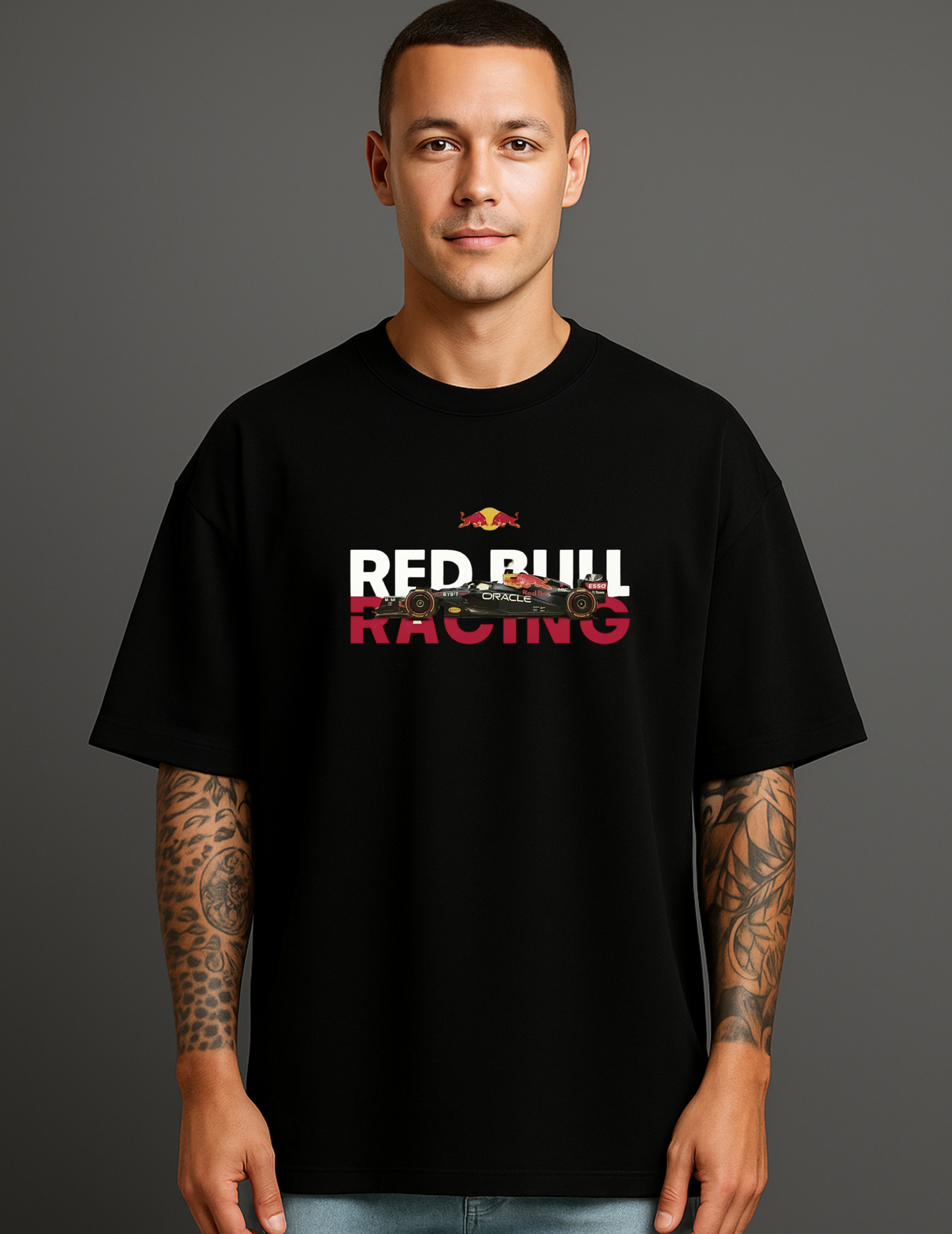 Atraye Red Bull Racing  Oversize T shirt for Car Lover