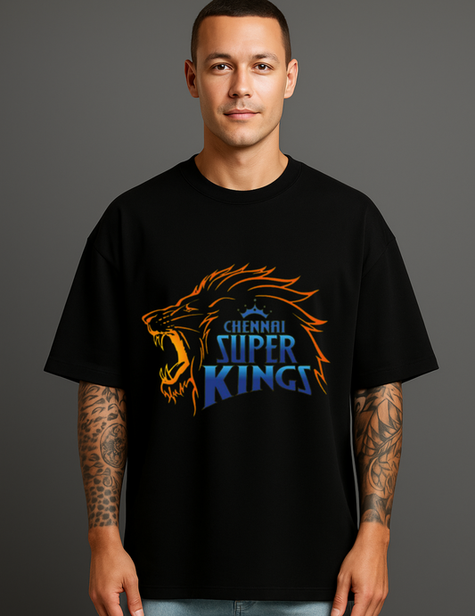Atraye Super Kings Mode –Logo Oversized Tee