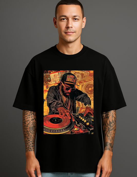 Atraye Music Never Stops Oversize T shirt